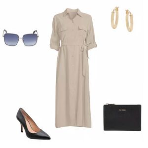 MAX STUDIO Belted Midi Shirtdress Size S, NWT MSRP$148